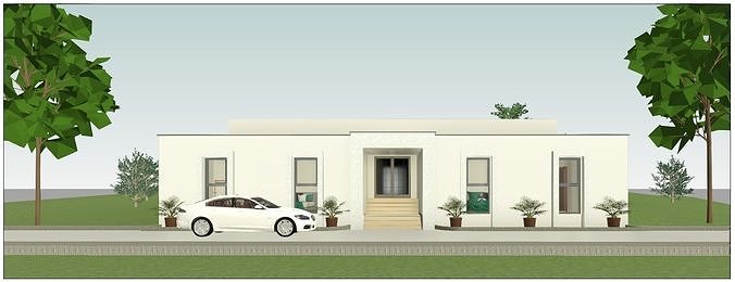Revit Modern Beach Vila Low-poly 3D model
