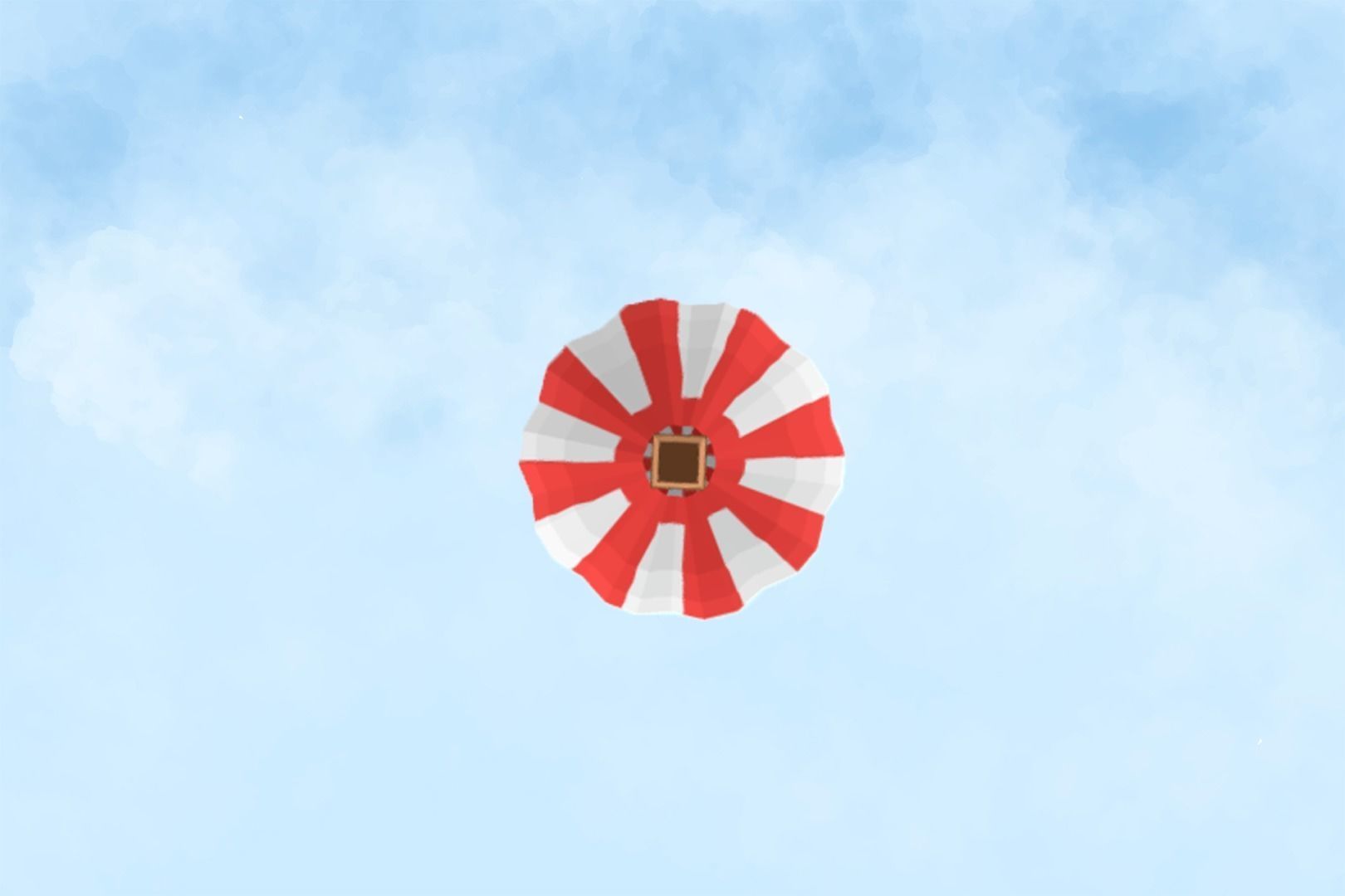 Cartoon Hot Air Balloon Low-poly 3D model_8