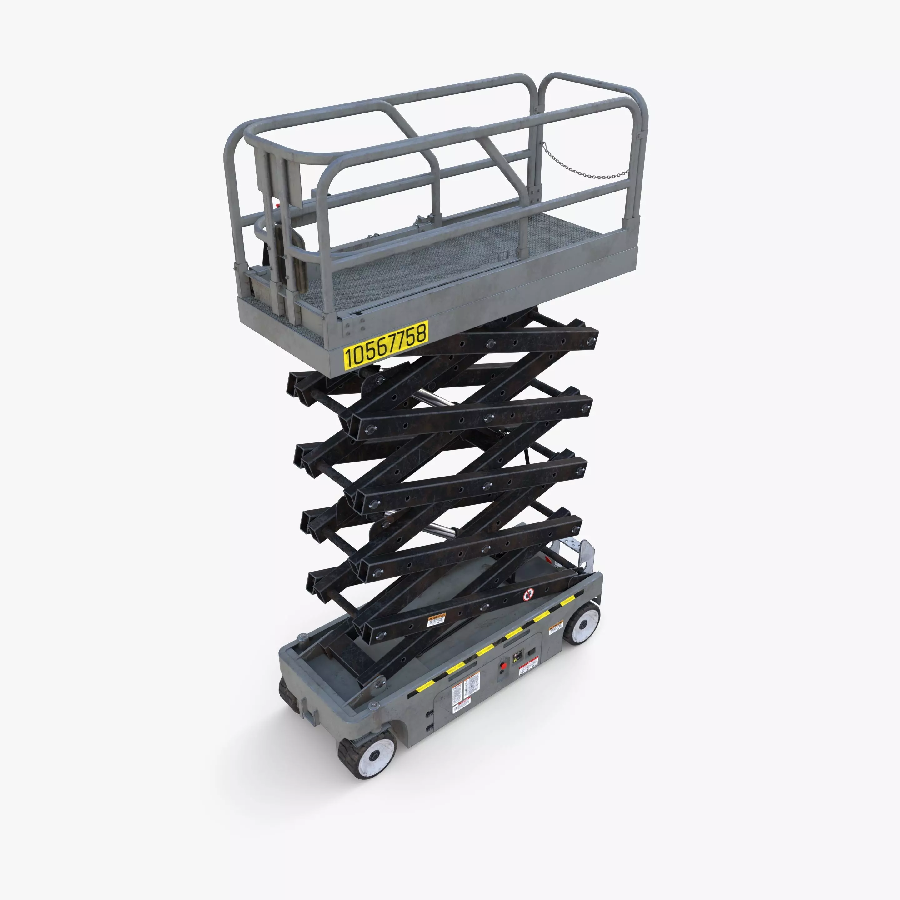 Animated Electric Scissor Lift v3 Low-poly 3D model