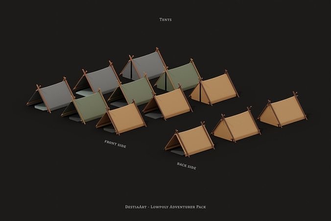 Lowpoly Adventurer Pack Low-poly 3D model 4