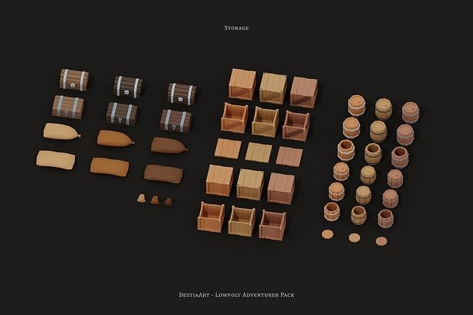 Lowpoly Adventurer Pack Low-poly 3D model 6