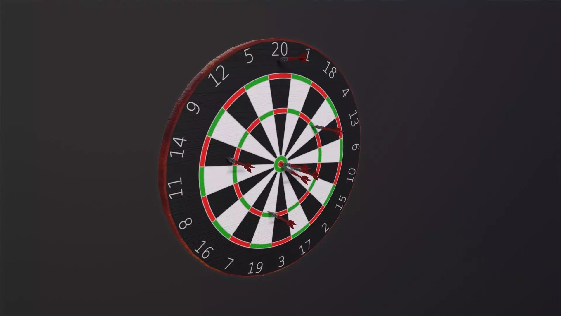 Dartboard 3D Model Low-poly 3D model