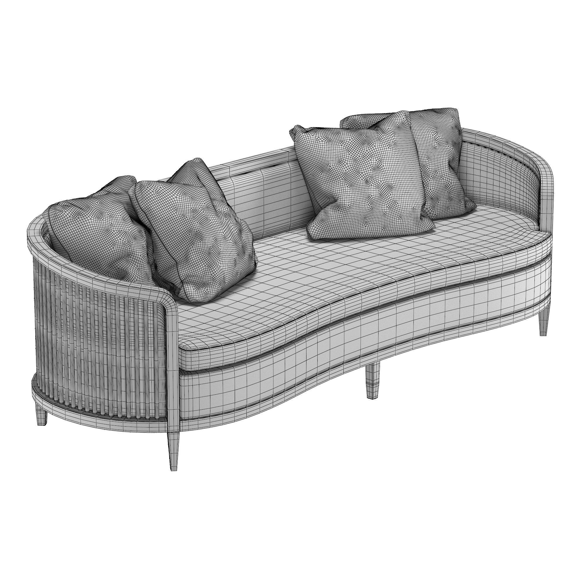 LARGO SOFA UPHOLSTERED BACK 3D model_6