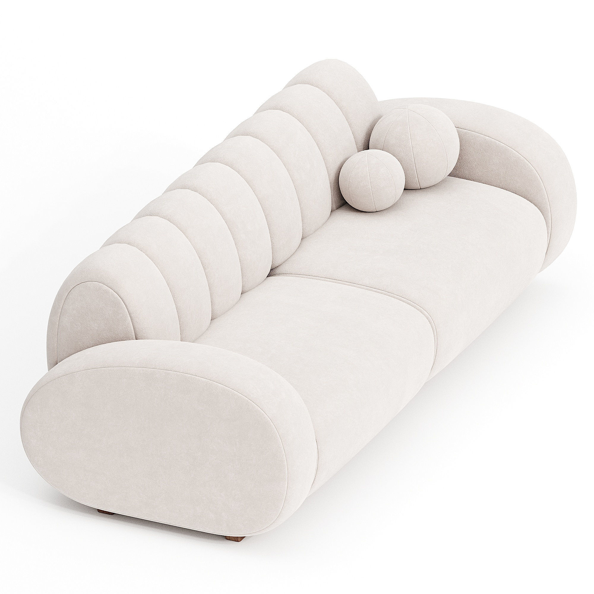 Modern Velvet Cassia Modular Sofa by Caffe Latte 3D model_1