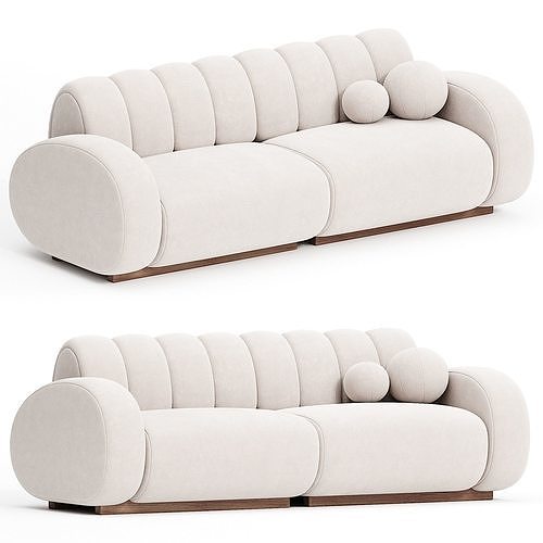 Modern Velvet Cassia Modular Sofa by Caffe Latte 3D model