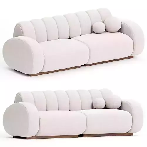 Modern Velvet Cassia Modular Sofa by Caffe Latte