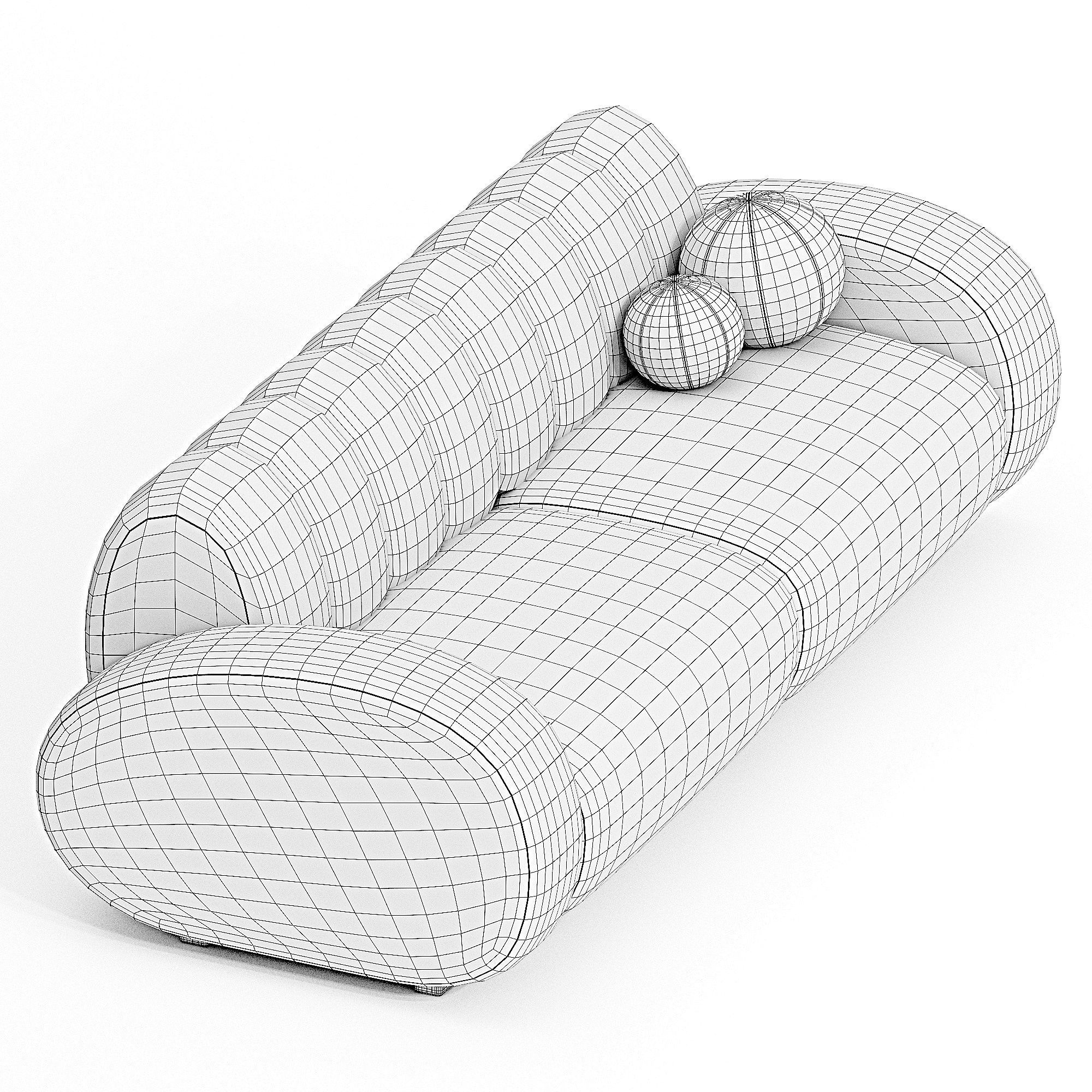 Modern Velvet Cassia Modular Sofa by Caffe Latte 3D model_2