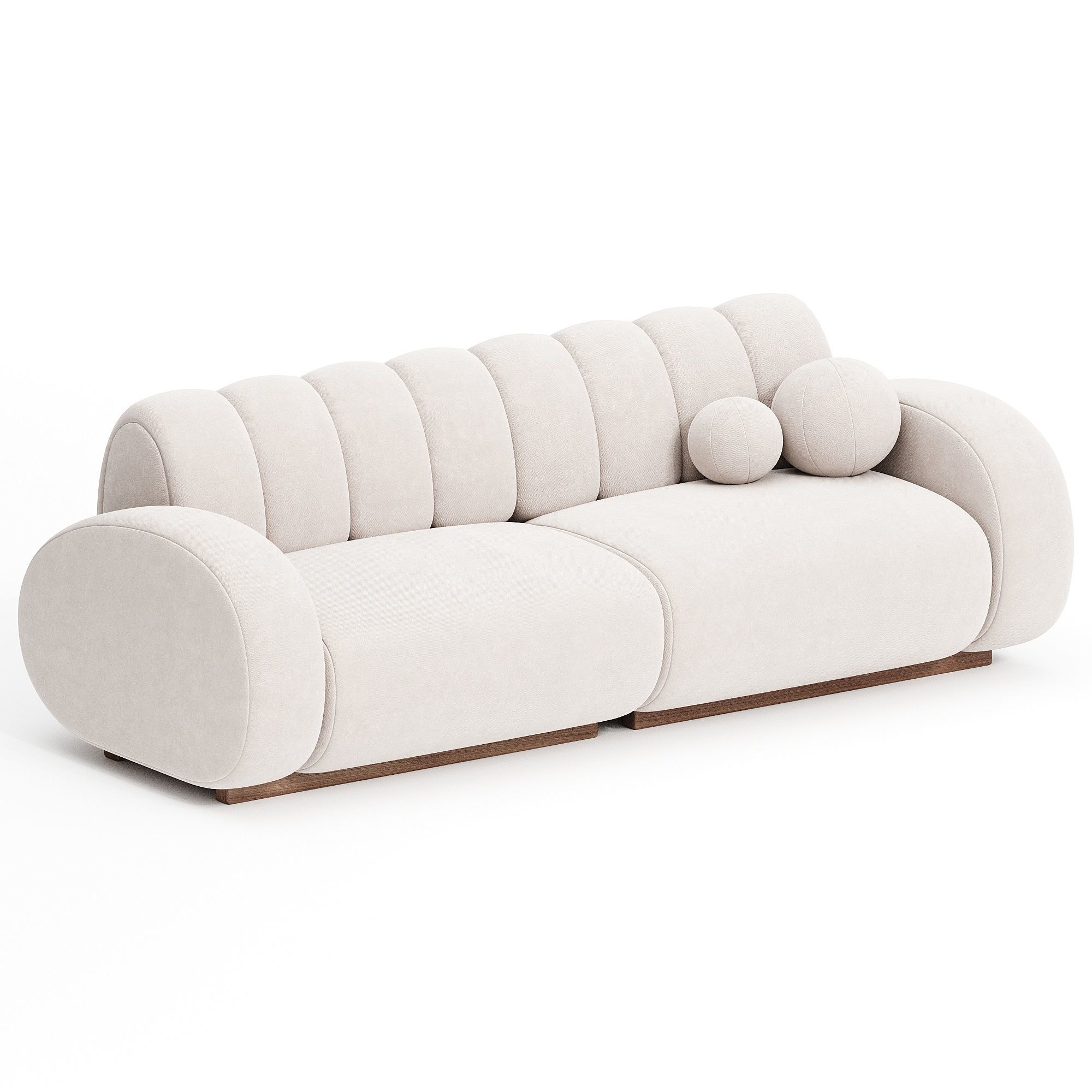 Modern Velvet Cassia Modular Sofa by Caffe Latte 3D model_4