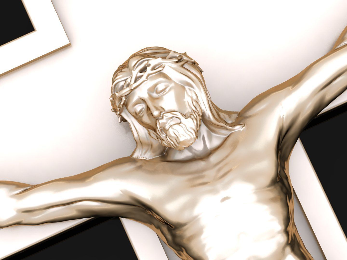 Cross Pendant Jesus Christ CP 2 3D print model_1