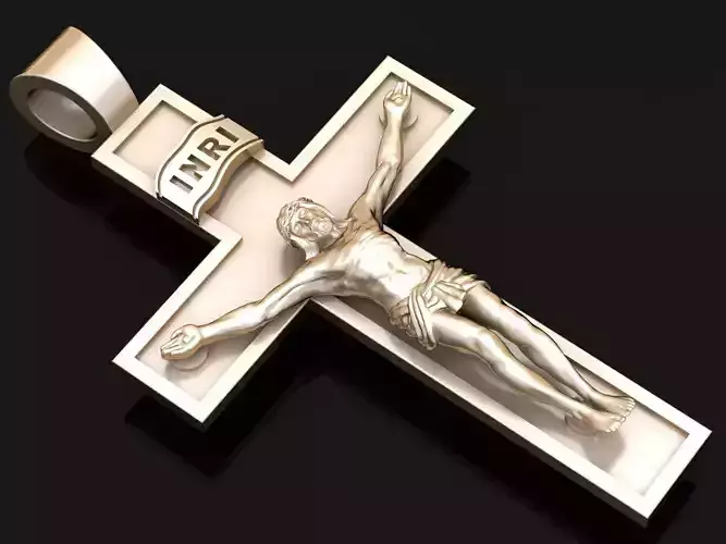 Cross Pendant Jesus Christ CP 2 3D print model