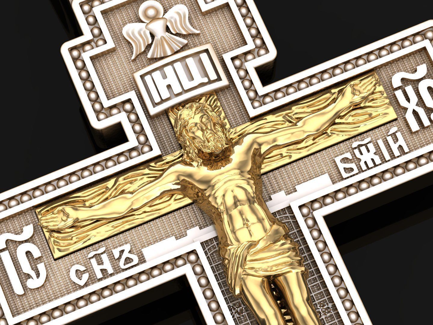 Cross Pendant Jesus Christ CP 1 3D print model_4