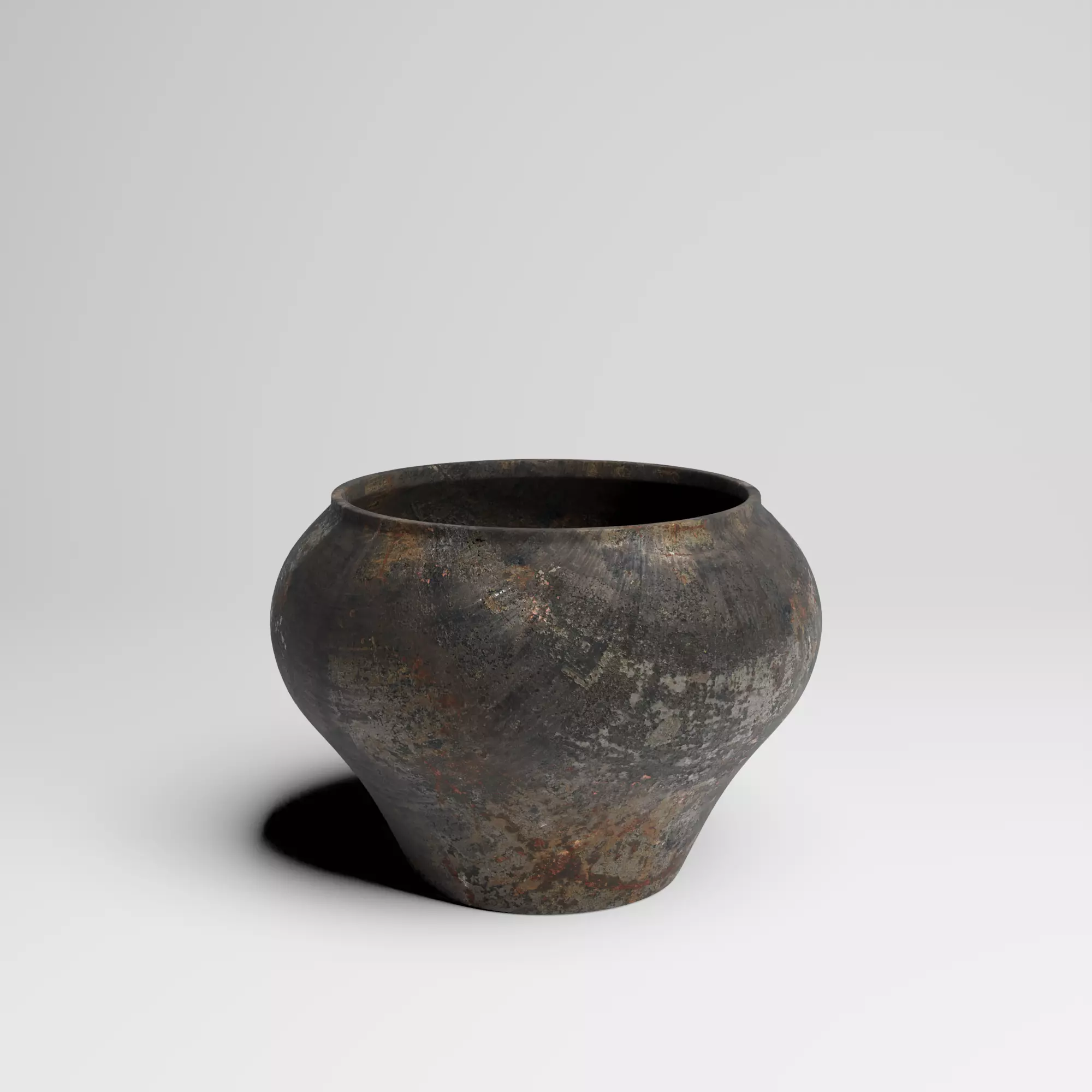 Cast-iron Low-poly 3D model_0