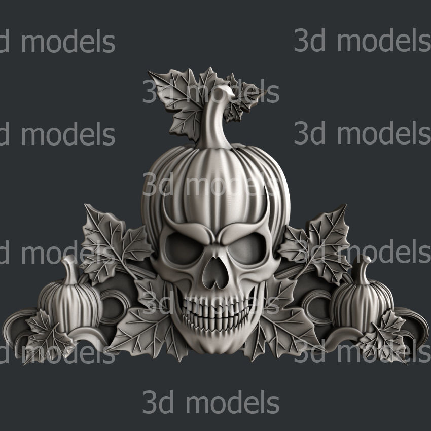3d STL models for CNC router or 3d printer Halloween P446 3D model ...