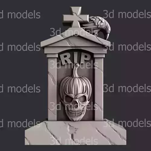 3d STL models for CNC router or 3d printer tombstones P447