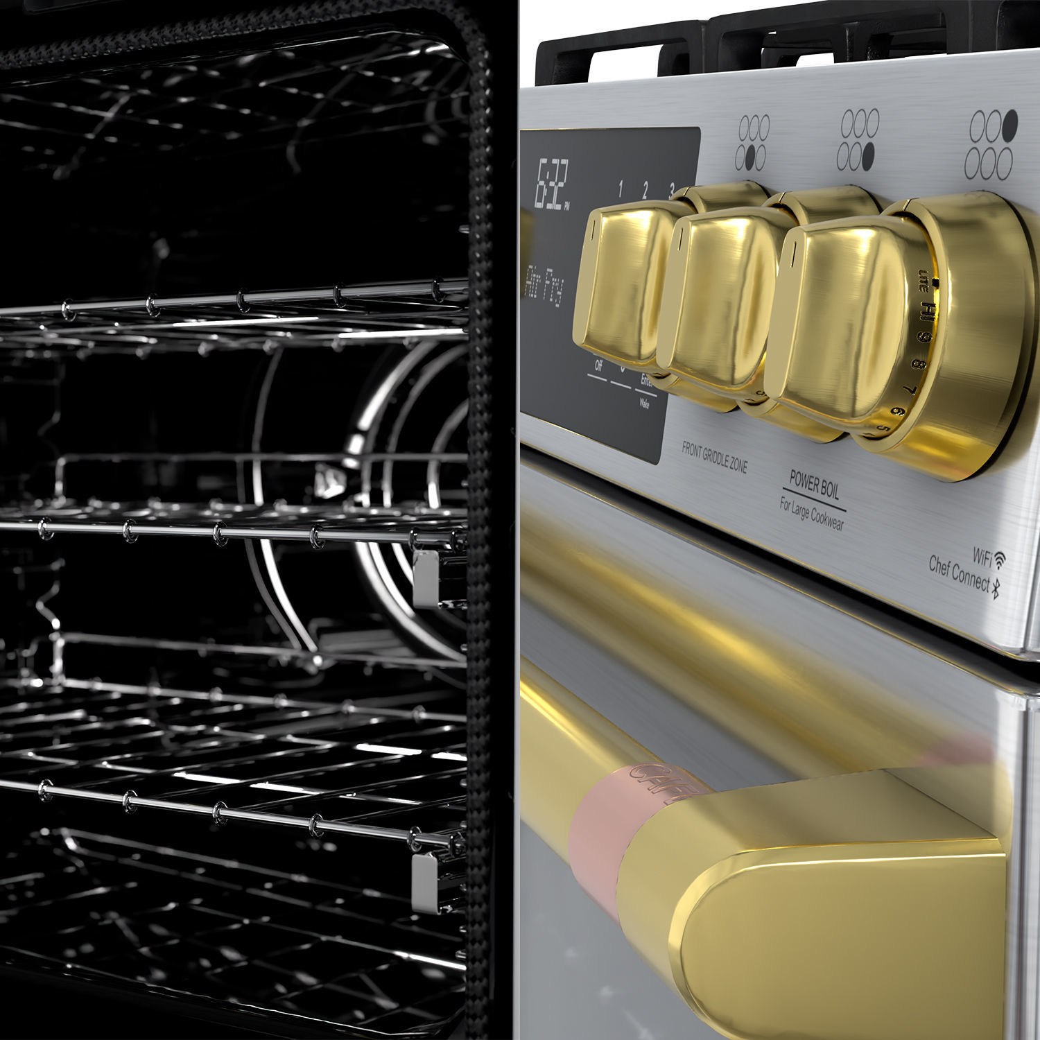 Cafe 30 inch Smart Slide-In Front-Control 3D model_5