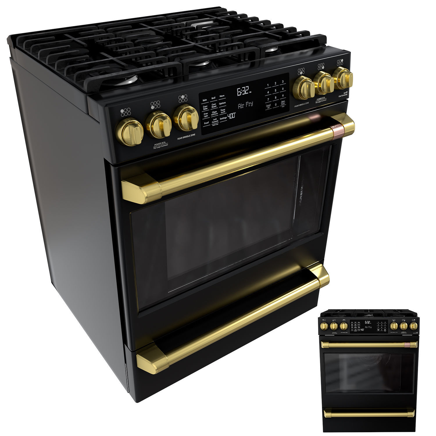 Cafe 30 inch Smart Slide-In Front-Control 3D model_2