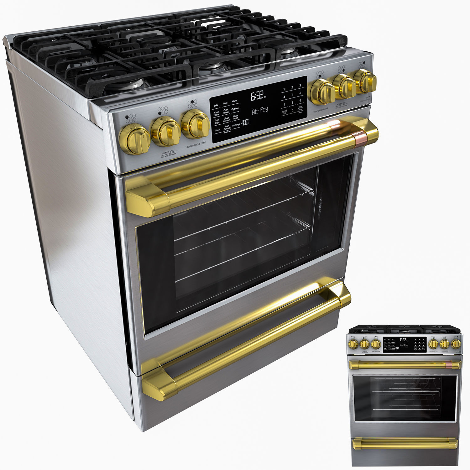 Cafe 30 inch Smart Slide-In Front-Control 3D model_3