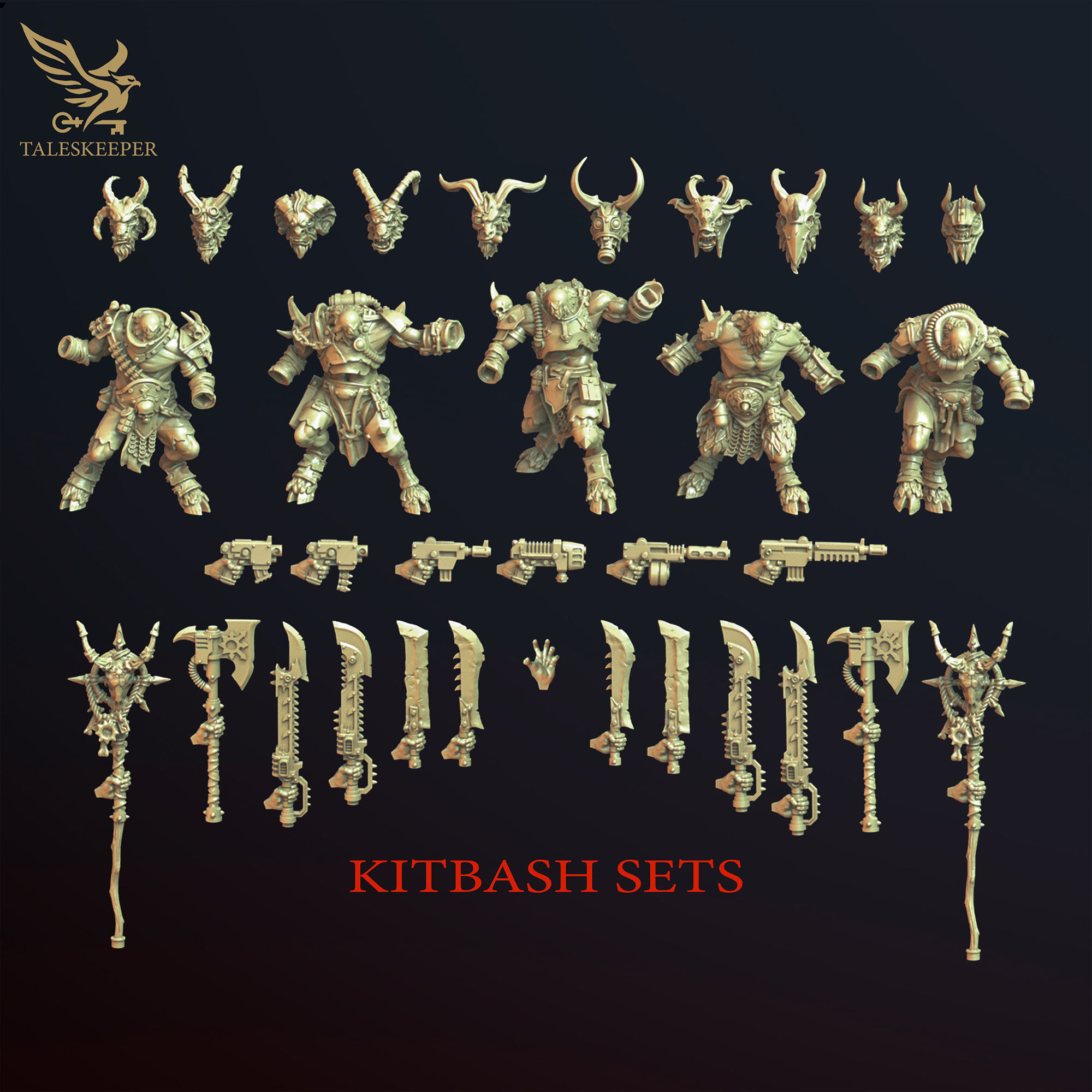 BEASTMEN CULTISTS HORDE 3D print model_1