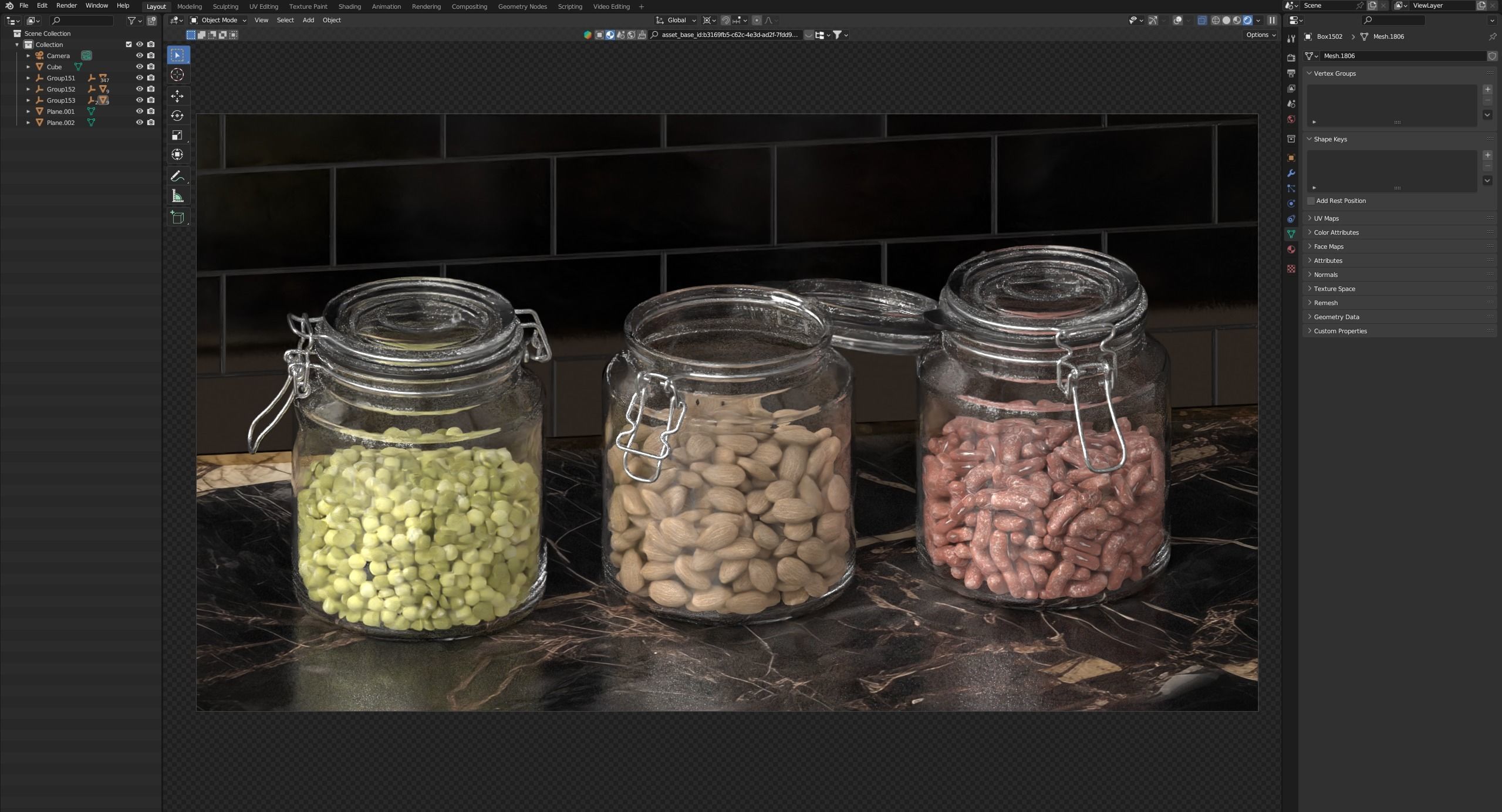 Jars of beans 3D model_8