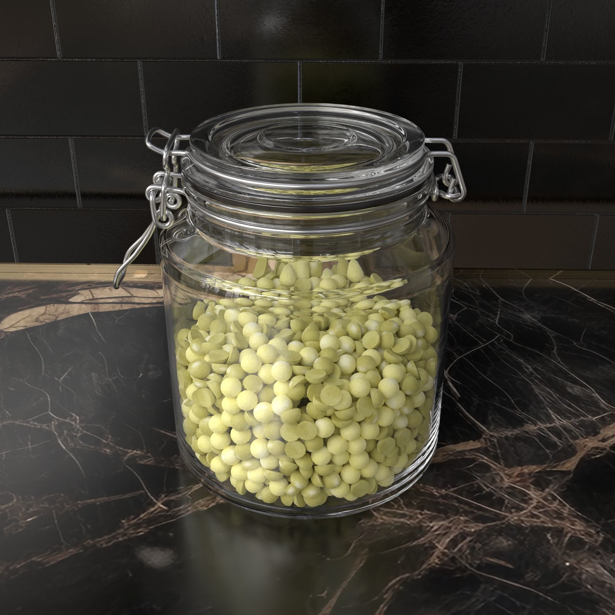 Jars of beans 3D model_6