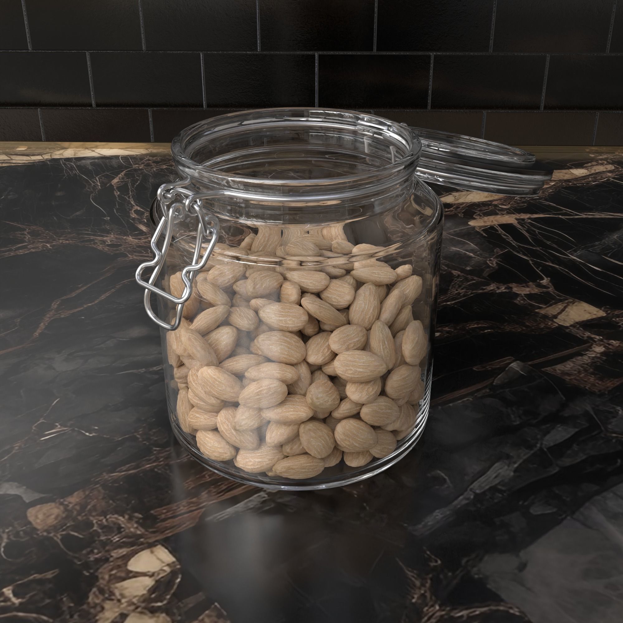 Jars of beans 3D model_5