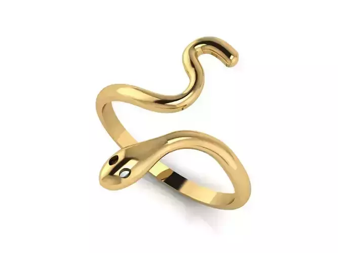 RING COBRA LIGHT LITTLE GOLD 3D print model