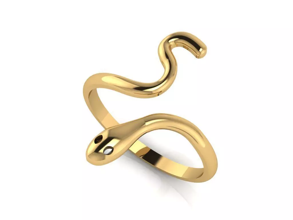 RING COBRA LIGHT LITTLE GOLD 3D print model_0