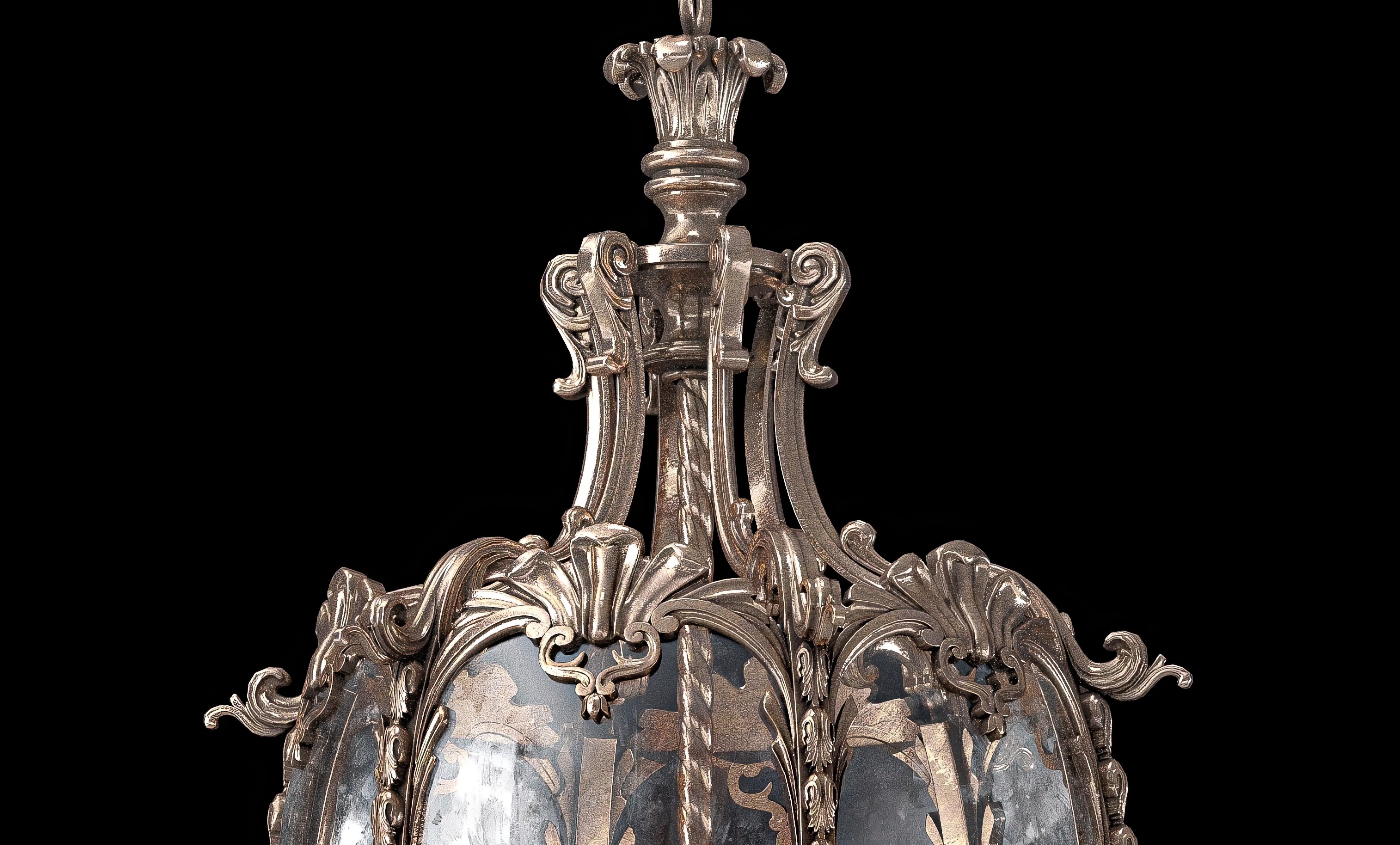 A GILT BRONZE HALL LANTERN 3D model_14
