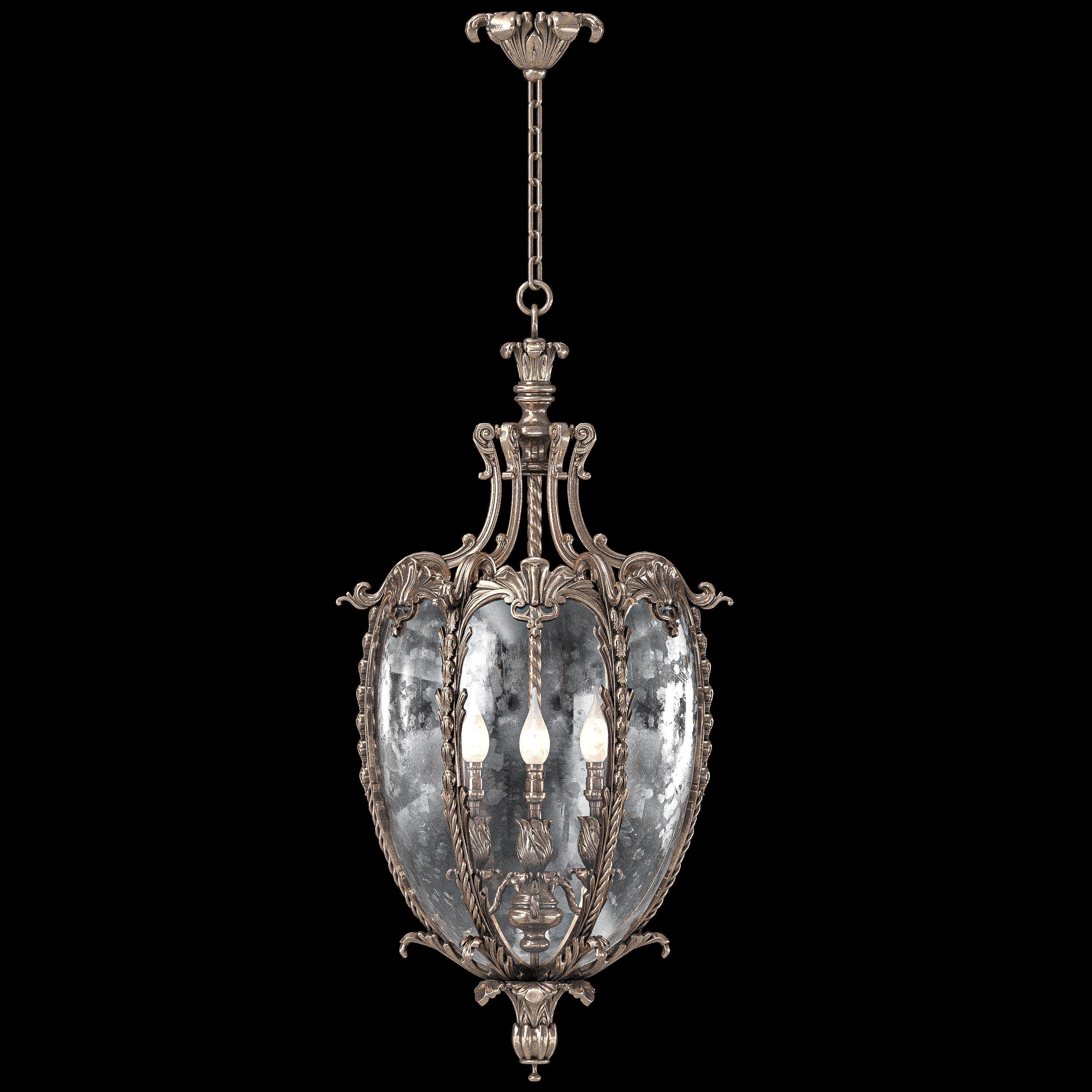 A GILT BRONZE HALL LANTERN 3D model_5