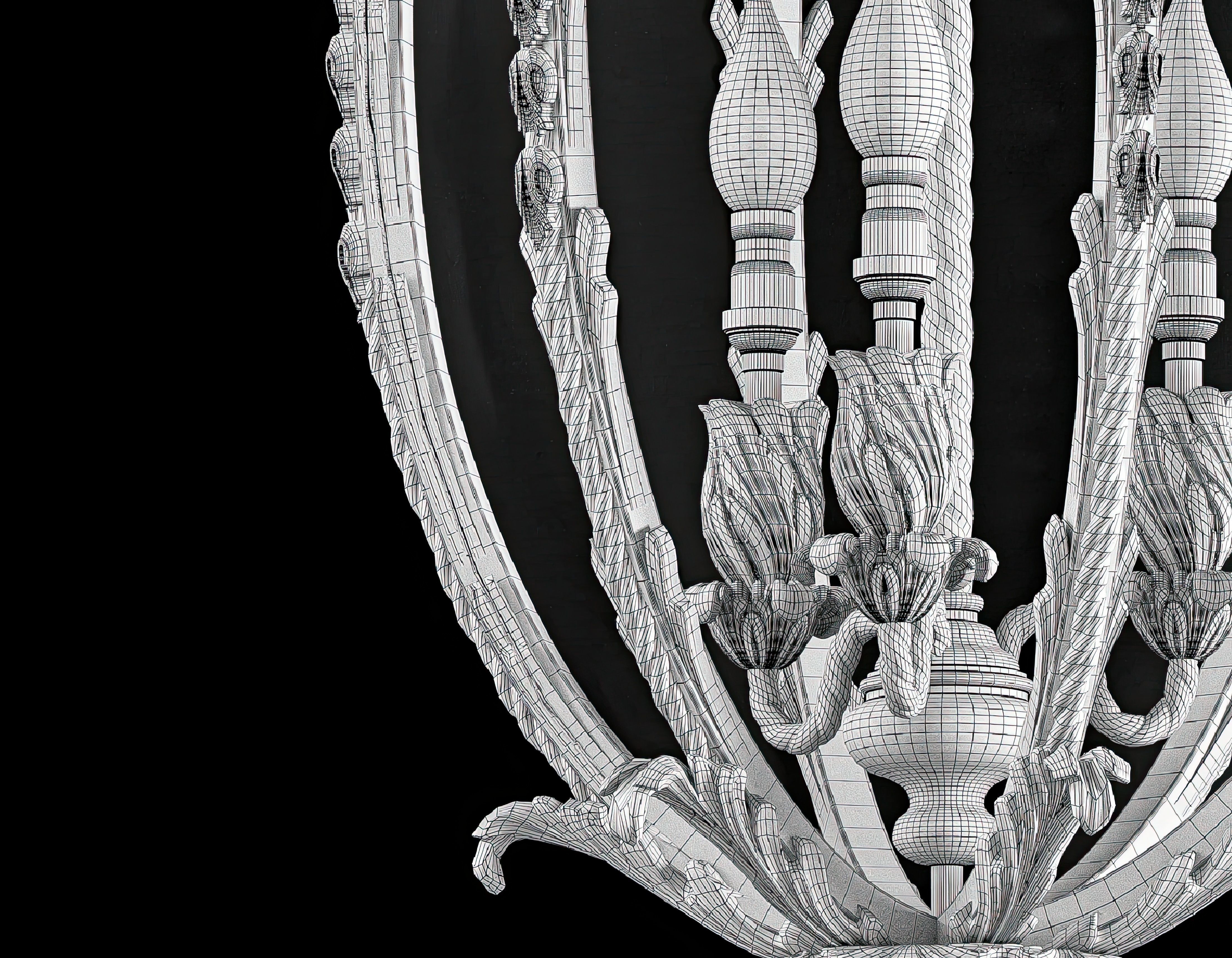 A GILT BRONZE HALL LANTERN 3D model_10