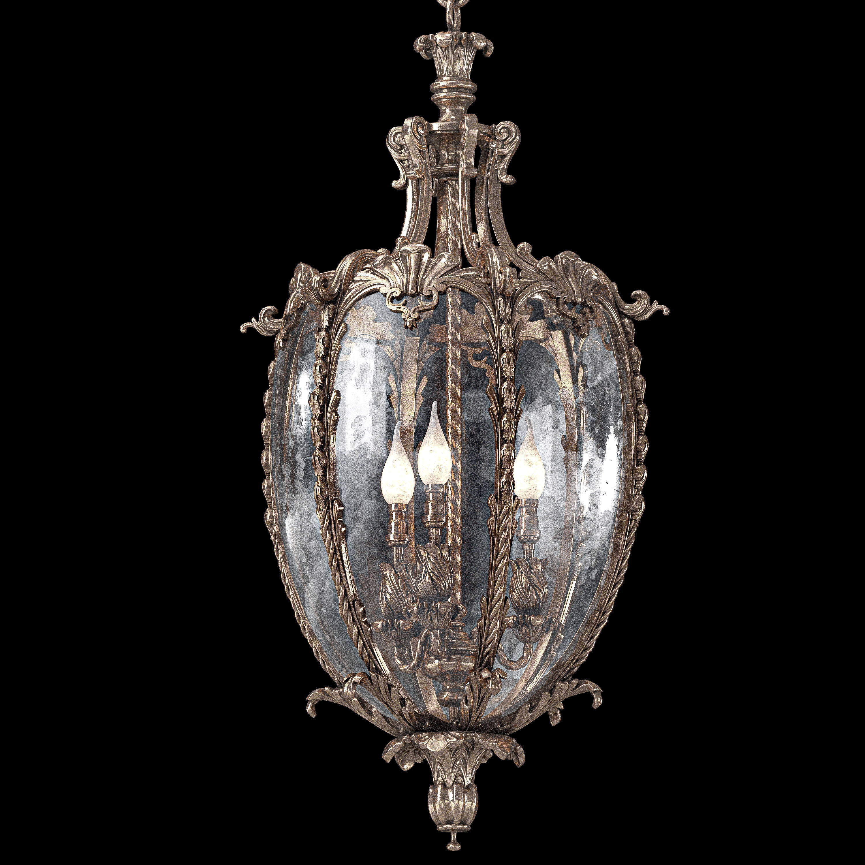 A GILT BRONZE HALL LANTERN 3D model_1