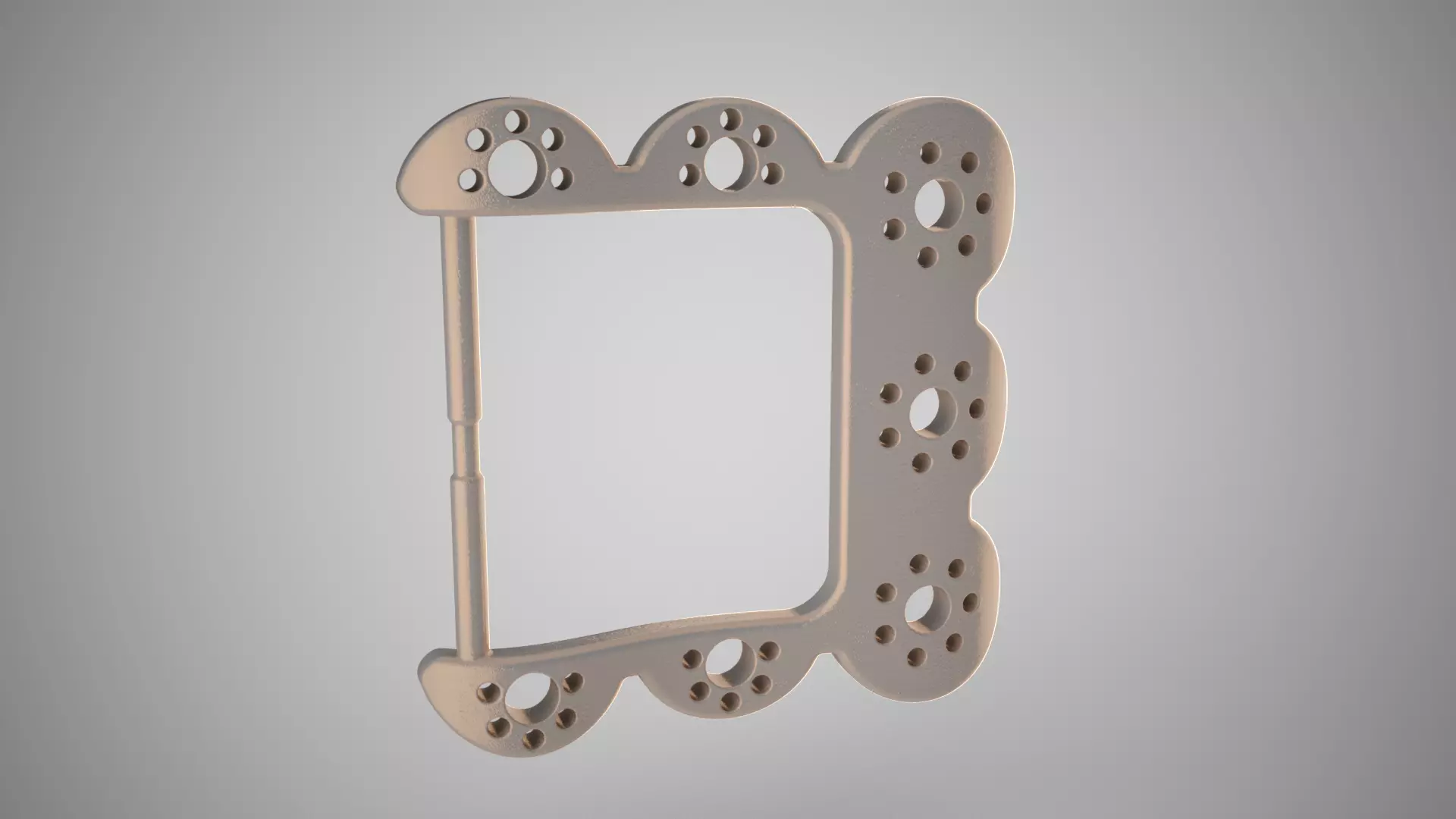 Wavy Sun Belt Buckle 3D print model