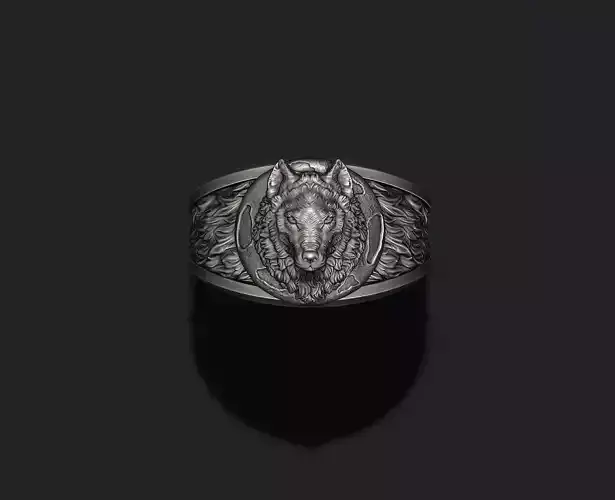 Wolf moon ring v2