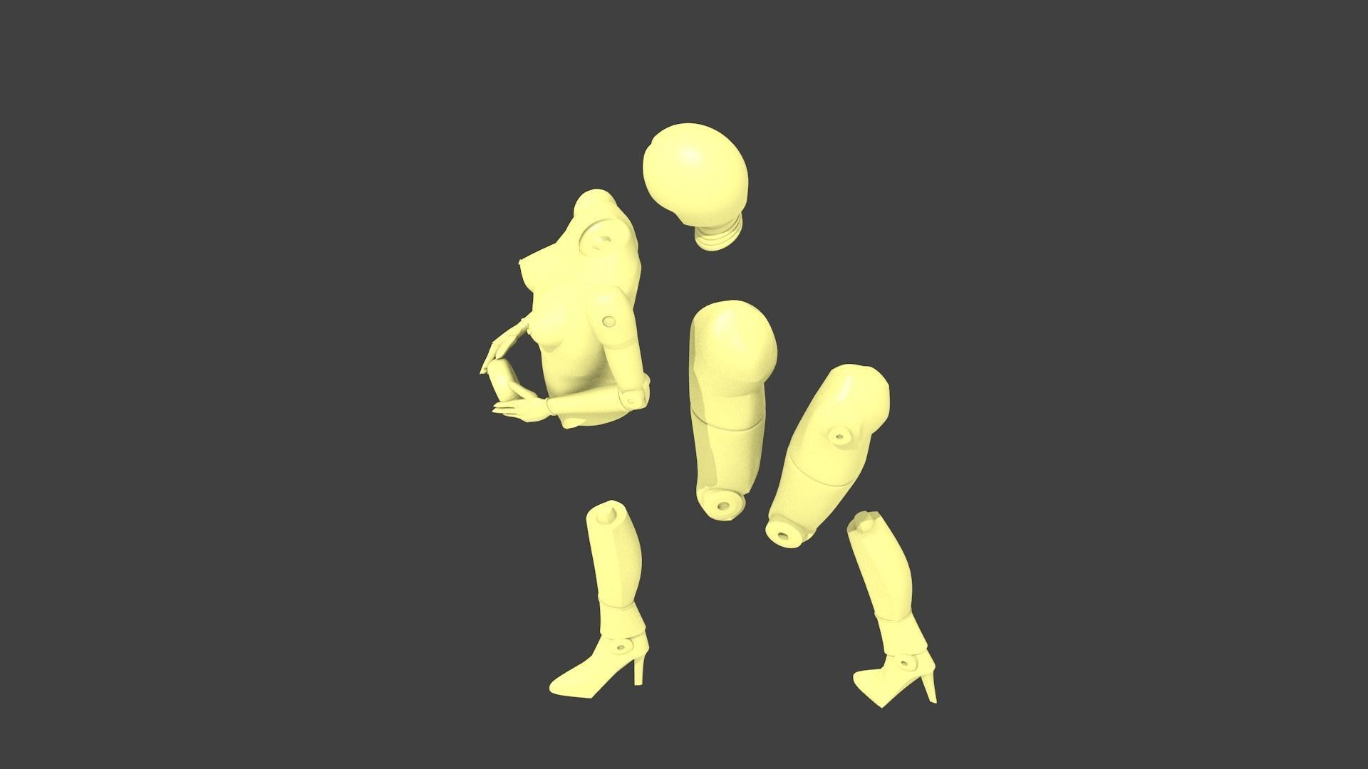 sexy robot 3D print model_9