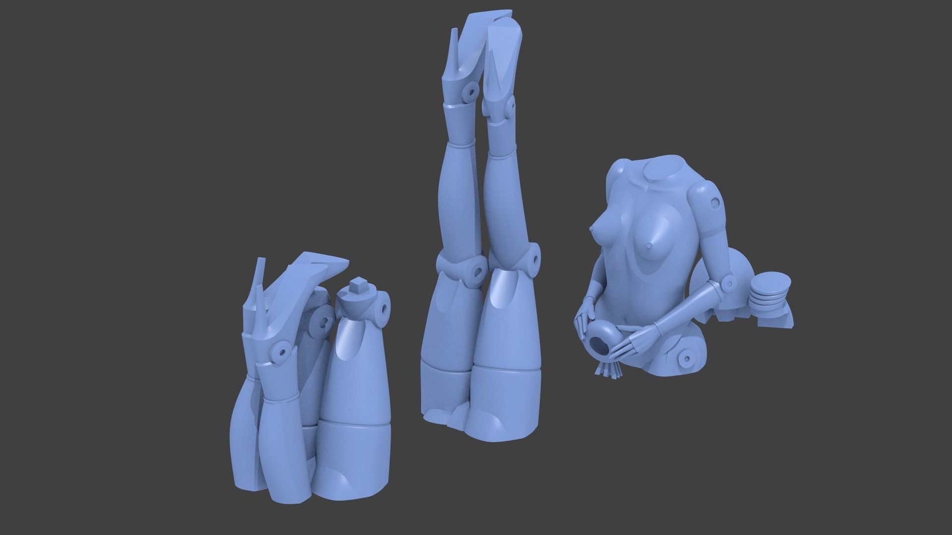 sexy robot 3D print model_6