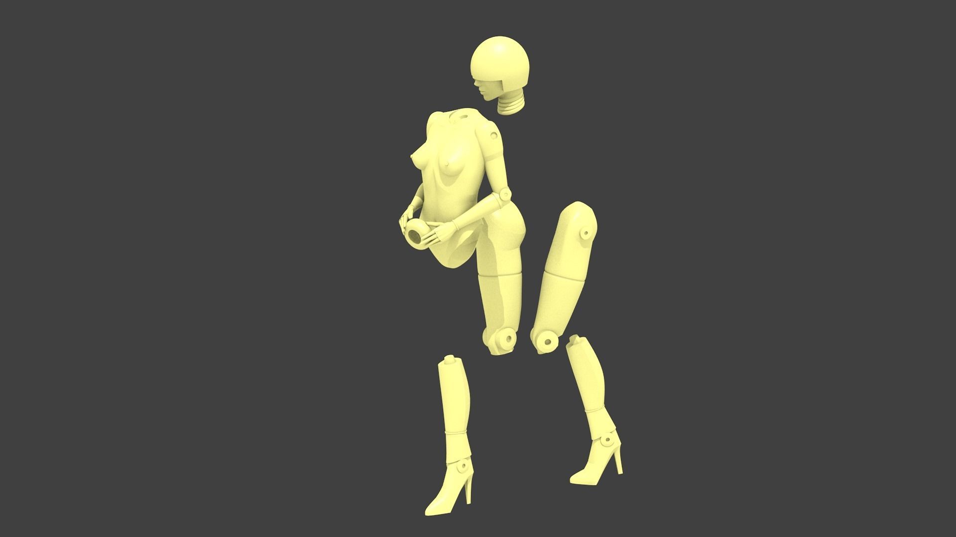 sexy robot 3D print model_7