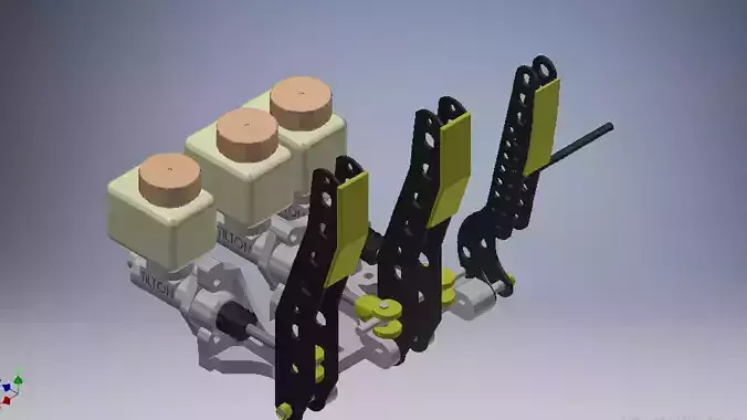 Floor Mount Pedal Assembly  3D model