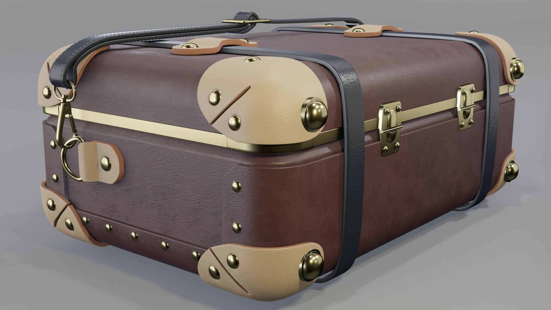 Steamline Architect Burgundy Vanity 3D model_4