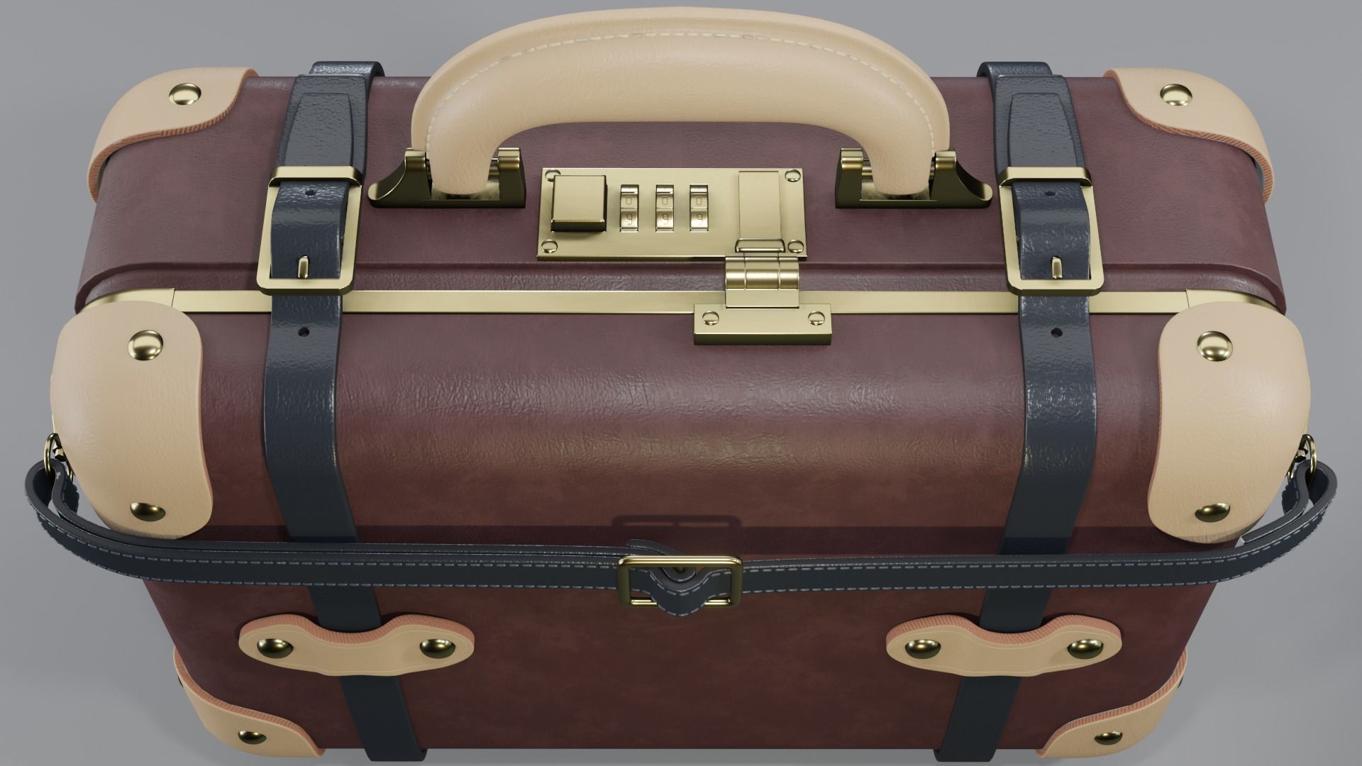 Steamline Architect Burgundy Vanity 3D model_3