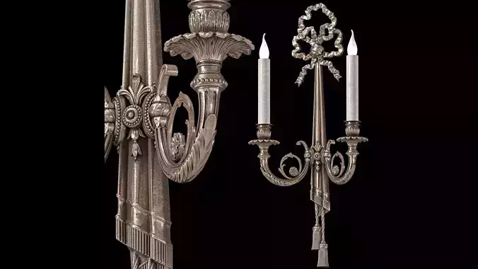 proantic Pair Of Bronze Wall Light