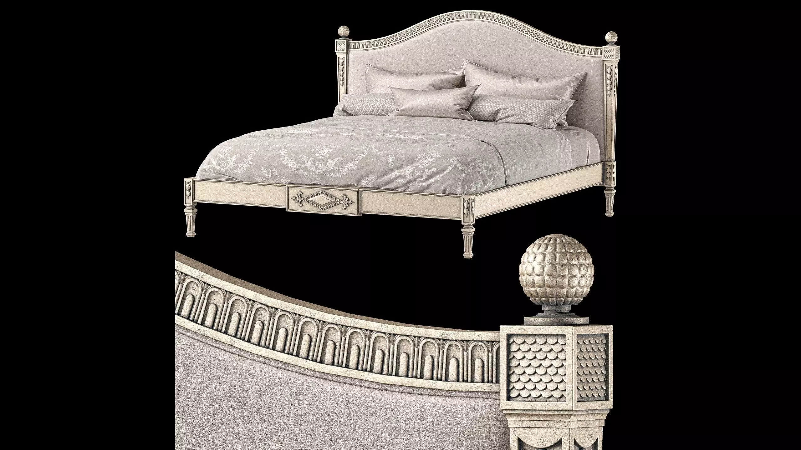 roberto giovannini bed art 1386 3D model