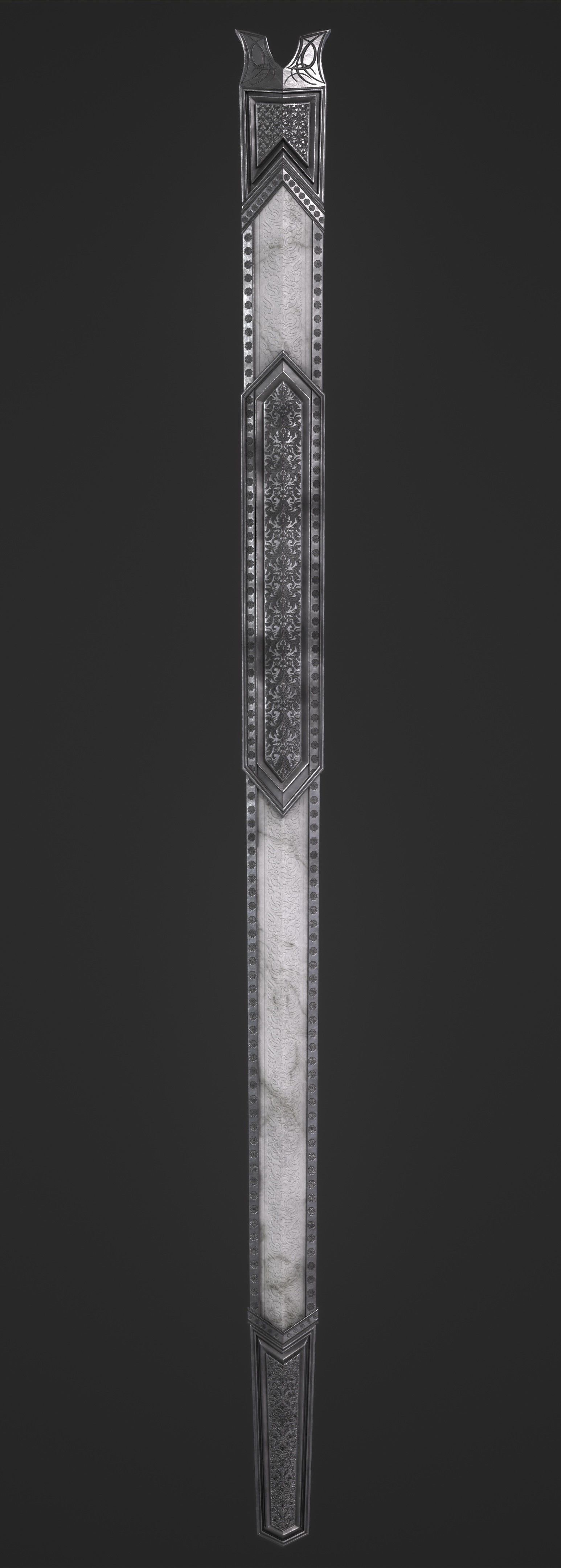Sword Melee Weapon Low-poly 3D model_4