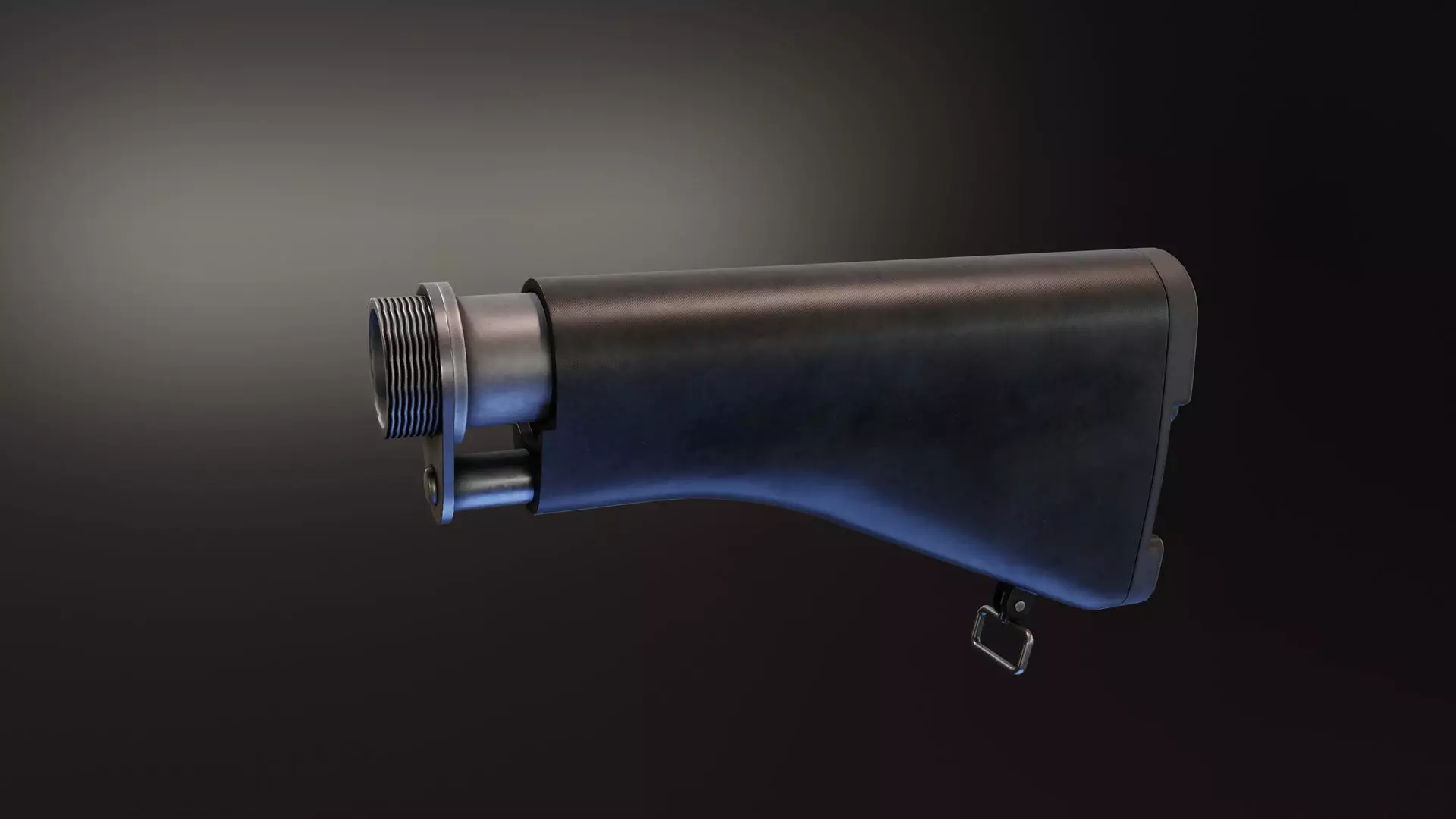 Colt 607 Buttstock Low-poly 3D model