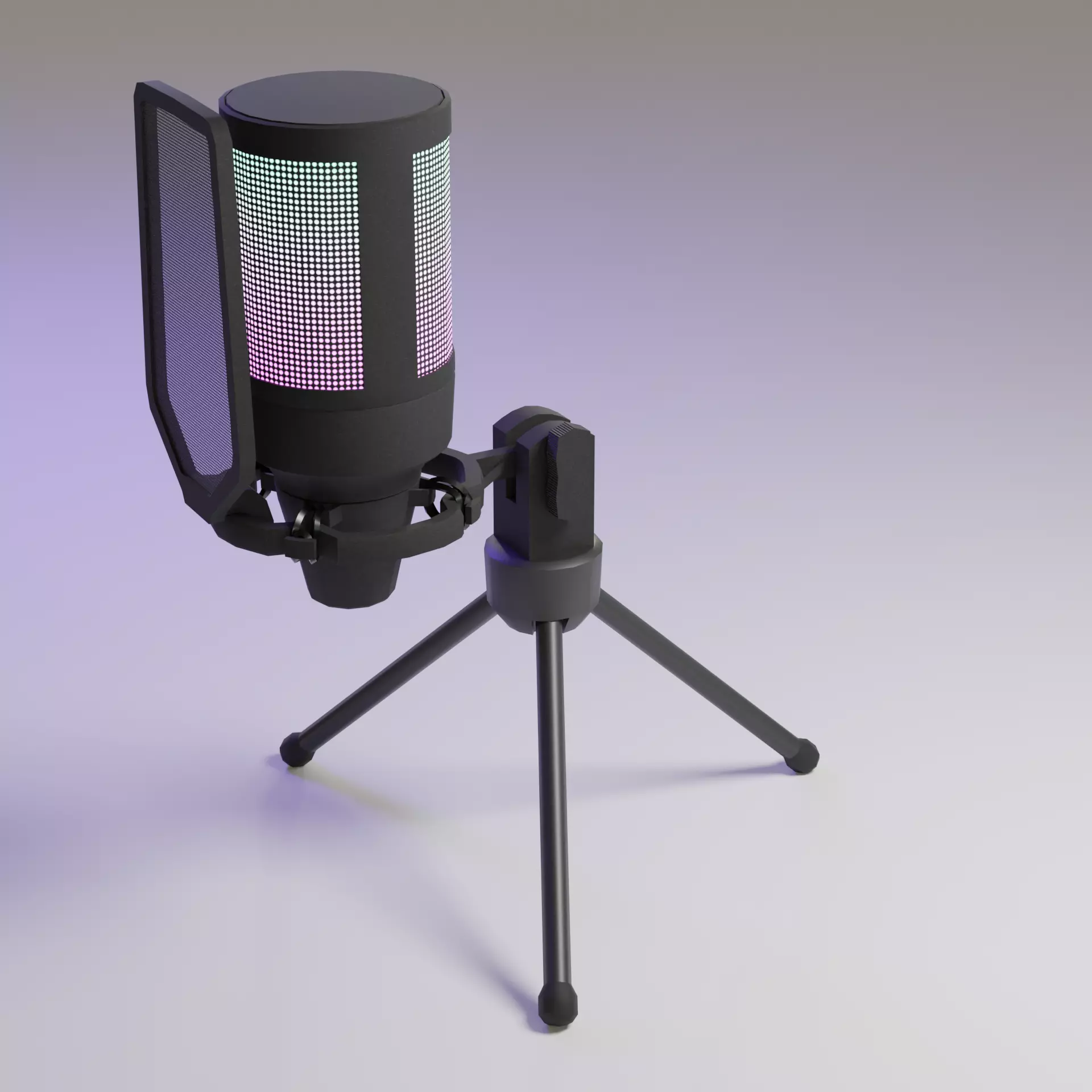 Microphone Low-poly 3D model