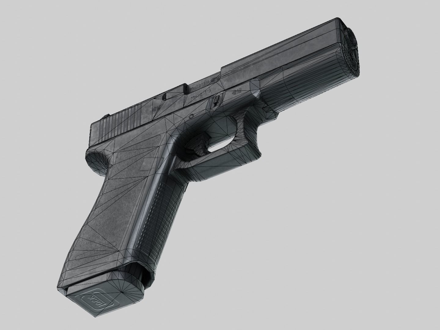 Glock 17 Gen2 9 mm Low-poly 3D model_21