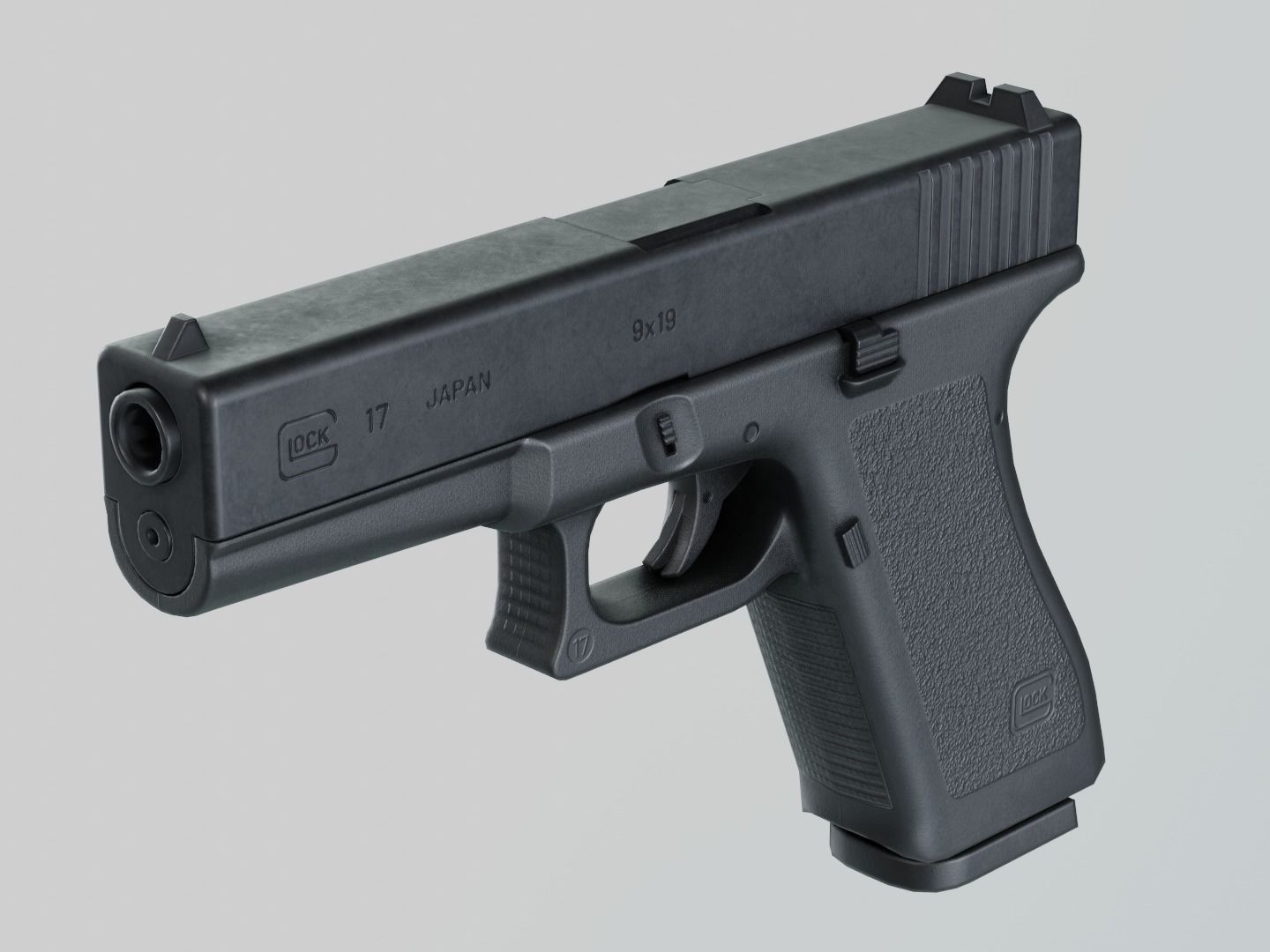 Glock 17 Gen2 9 mm Low-poly 3D model_6