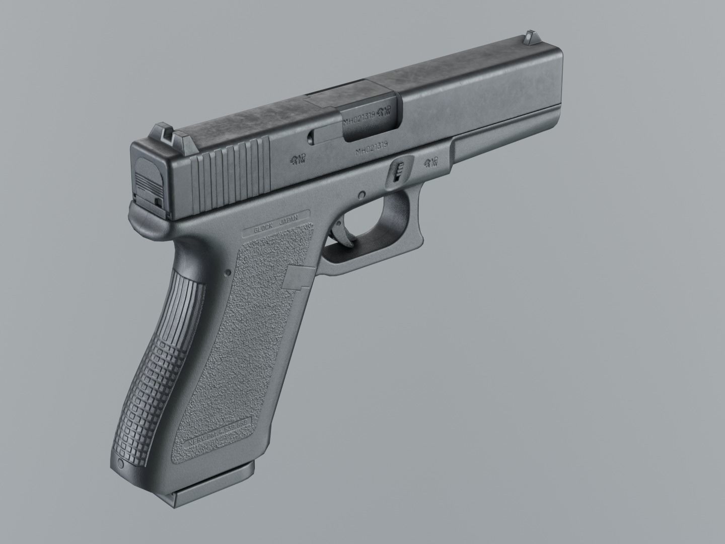 Glock 17 Gen2 9 mm Low-poly 3D model_5