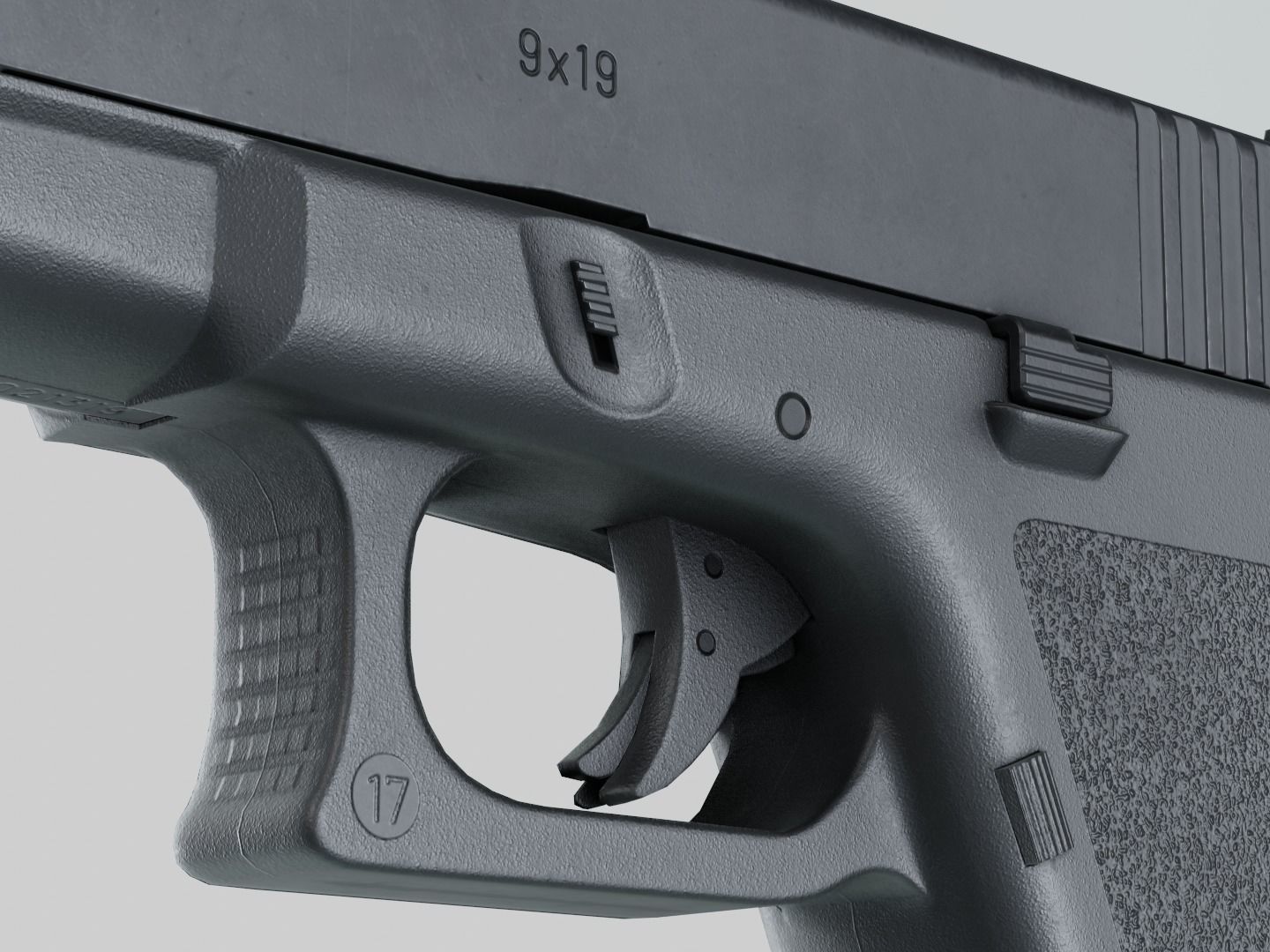 Glock 17 Gen2 9 mm Low-poly 3D model_11