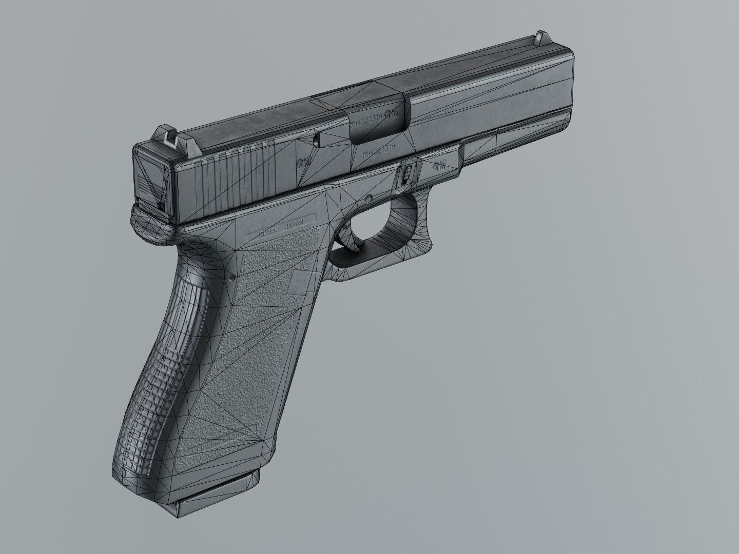Glock 17 Gen2 9 mm Low-poly 3D model_18