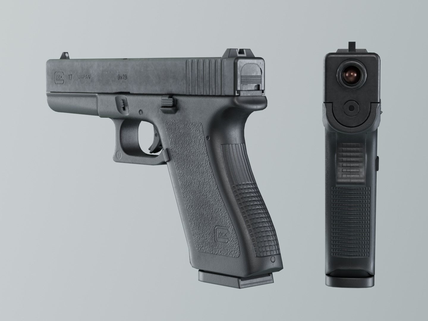 Glock 17 Gen2 9 mm Low-poly 3D model_3
